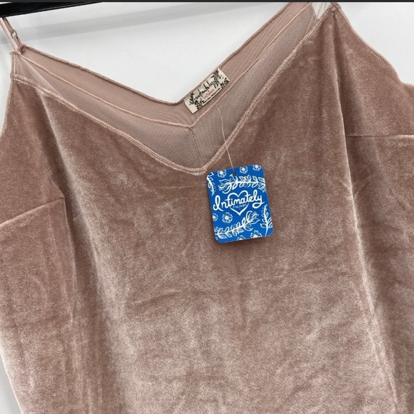 Free People Pink Velvet Solid Boho Tank - Picture 4 of 9